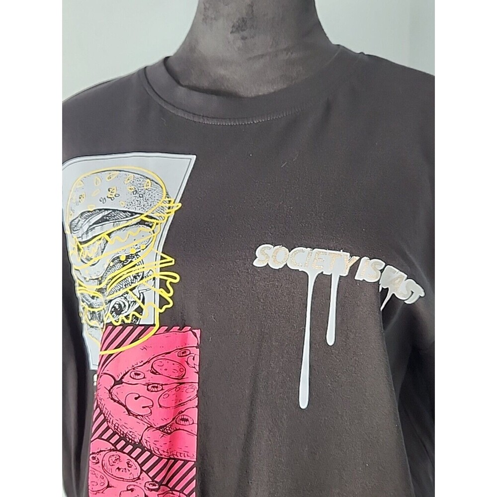 Southpole Society is Fast, Feed Your Mind Mens Graphic Tee Shirt Large Black - Picture 5 of 9